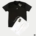 KIT CAMISETA PRETA + SHORT BRANCO