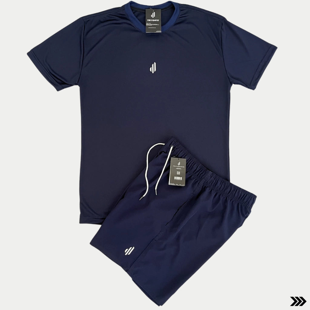 KIT CAMISETA MARINHO + SHORT MARINHO