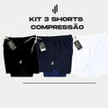 KIT 03 SHORTS COMPRESSÃO PREMIUM