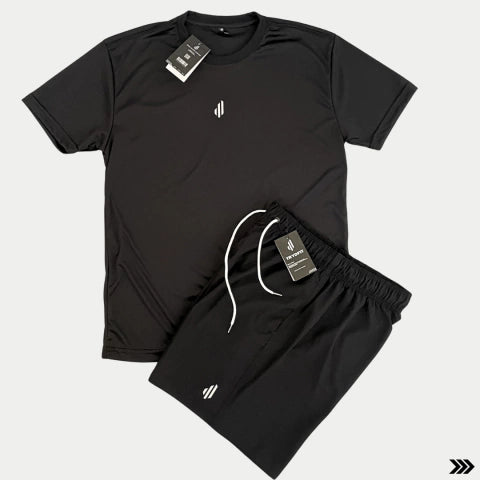KIT CAMISETA PRETA + SHORT PRETO